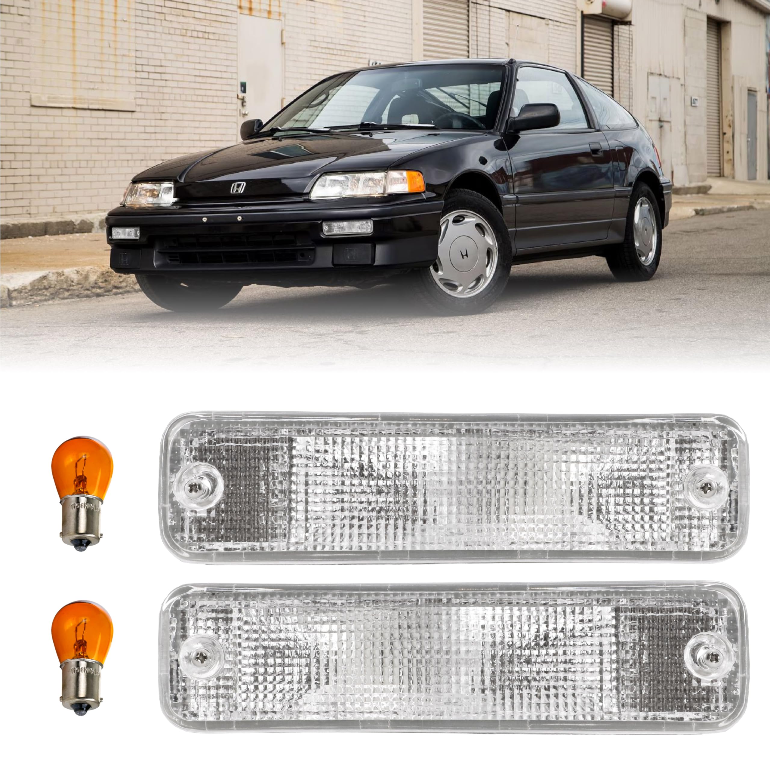Amazon.com: USR 88-89 CRX Turn Signal Light – CLEAR Front Bumper